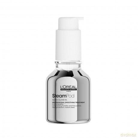 L'Oréal Professionnel SteamPod Glättungskonzentrat für alle Haartypen, Verwendbar mit allen Glätteisen, Schutz vor Hitze bis 230°C und hoher Luftfeuchtigkeit, Anti-Frizz, Schnelleres Styling, 50 ml