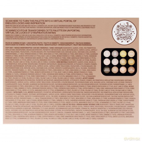 MAC Connect In Colour Eyeshadow Palette x12 - Unfiltered Nudes, 12,2 g