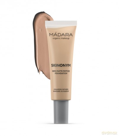 MÁDARA Organic Skincare | SKINONYM Semi-Matte Peptide Foundation, 35 TRUE BEIGE, 30ml - Gestärkt durch kollagenunterstützende Peptide, Passt sich der Hautstruktur an, Dermatologisch getestet