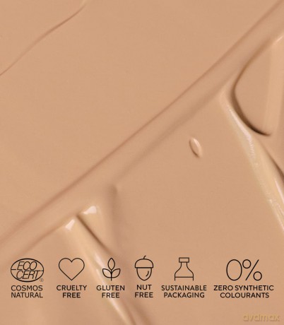 MÁDARA Organic Skincare | SKINONYM Semi-Matte Peptide Foundation, 35 TRUE BEIGE, 30ml - Gestärkt durch kollagenunterstützende Peptide, Passt sich der Hautstruktur an, Dermatologisch getestet