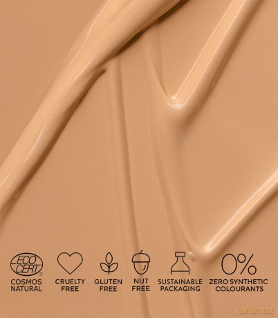 MÁDARA Organic Skincare | SKINONYM Semi-Matte Peptide Foundation, 40 SAND, 30ml - Gestärkt durch kollagenunterstützende Peptide, Semi-mattes Finish, Passt sich der Hautstruktur an.
