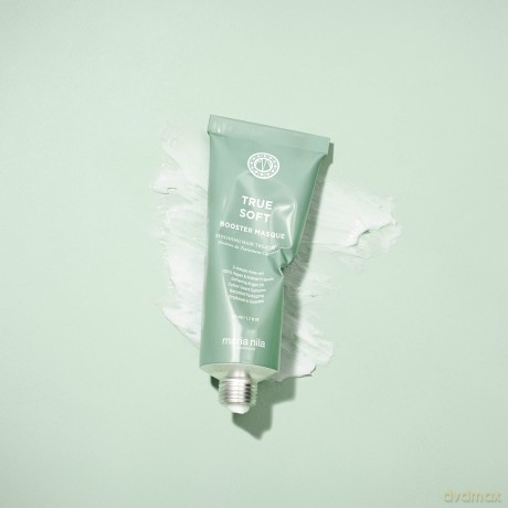 Maria Nila Haarmaske Booster Masque True Soft, sofortige feuchtigkeitsspendend Reparaturmaske, Reichhaltige Haarpflege Trockenes Haar, Haarkur Arganöl, 50 ml