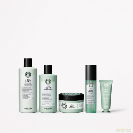 Maria Nila Haarmaske Booster Masque True Soft, sofortige feuchtigkeitsspendend Reparaturmaske, Reichhaltige Haarpflege Trockenes Haar, Haarkur Arganöl, 50 ml