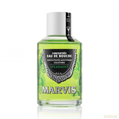 Marvis Spearmint Mundwasser Konzentrat, 120 ml, alkoholfreie Mundspülung fördert einen langanhaltend frischen Atem, gesundes Zahnfleisch und reduziert Zahnbelag