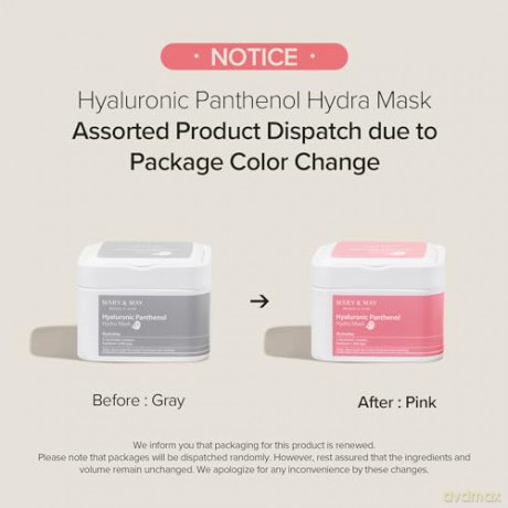 Mary&May Hyaluronic Panthenol Hyaluronmaske, 30 Stück