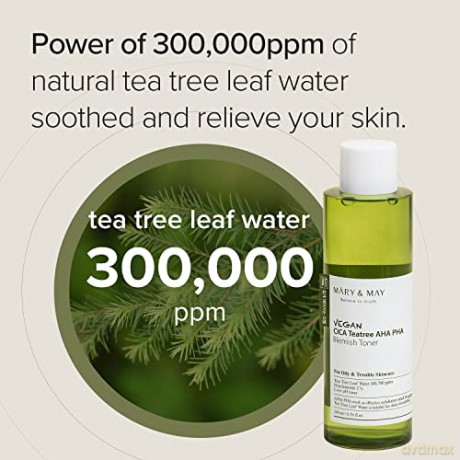 Mary&May Vegan CICA Tea Tree AHA PHA Toner 200ml