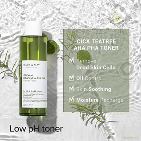 Mary&May Vegan CICA Tea Tree AHA PHA Toner 200ml