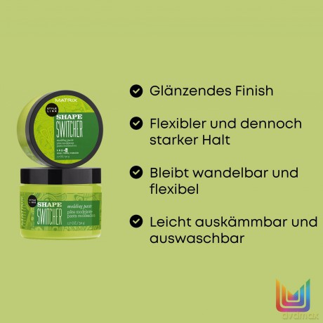 Matrix | Styling-Haarpaste, Starker Halt, Für formbare und seidig glänzende Looks, Für alle Haartypen, Style Link Shape Switcher, 1 x 50 ml