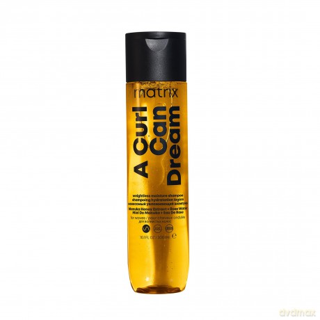 Matrix Feuchtigkeitsspendendes Haarshampoo, Für definierte Wellen, Mit Manuka-Honig Extrakt und Rosenwasser, A Curl Can Dream Wave Shampoo, 1 x 300 ml