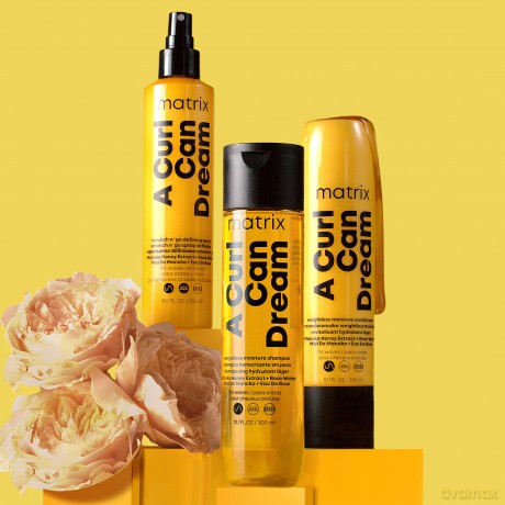 Matrix Feuchtigkeitsspendendes Haarshampoo, Für definierte Wellen, Mit Manuka-Honig Extrakt und Rosenwasser, A Curl Can Dream Wave Shampoo, 1 x 300 ml