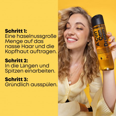 Matrix Feuchtigkeitsspendendes Haarshampoo, Für definierte Wellen, Mit Manuka-Honig Extrakt und Rosenwasser, A Curl Can Dream Wave Shampoo, 1 x 300 ml