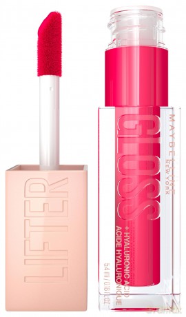 Maybelline New York Glänzender Lipgloss für voller wirkende Lippen, Feuchtigkeitsspendend, Mit Hyaluronsäure, Lifter Gloss Candy Drop, Farbe: Nr. 024 Bubblegum (Pink), 1 x 5,4 ml