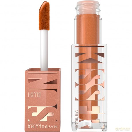 Maybelline New York Sunkisser Blush, Flüssiger Blush für sonnengeküssten Glow, Mit lichtreflektierenden Perlen und Pigmenten, Zartschmelzende Formel mit Vitamin E, 12 Summer in the City, 4,7 ml