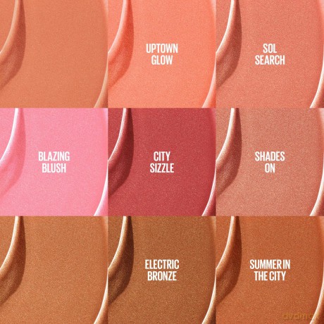 Maybelline New York Sunkisser Blush, Flüssiger Blush für sonnengeküssten Glow, Mit lichtreflektierenden Perlen und Pigmenten, Zartschmelzende Formel mit Vitamin E, 12 Summer in the City, 4,7 ml