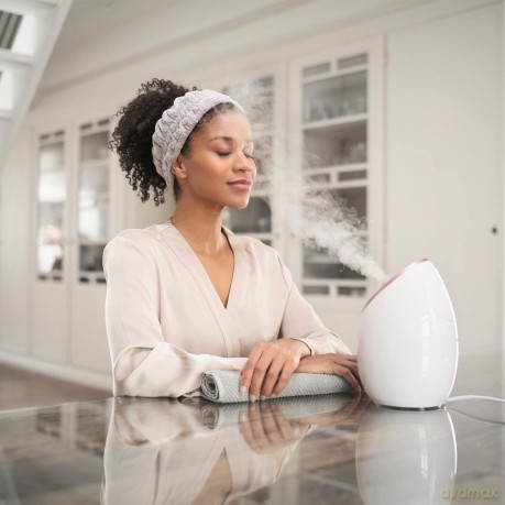 medisana DS 600 Nano-Ionen Gesichtssauna, Gesichtsdampfer für eine porentiefe Gesichtsreinigung mit UV-Technologie und Überhitzungsschutz, Timerfunktion und Abschaltautomatik