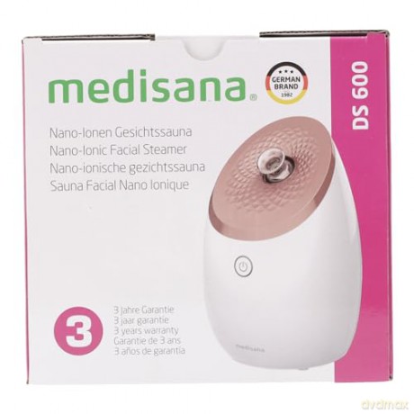 medisana DS 600 Nano-Ionen Gesichtssauna, Gesichtsdampfer für eine porentiefe Gesichtsreinigung mit UV-Technologie und Überhitzungsschutz, Timerfunktion und Abschaltautomatik