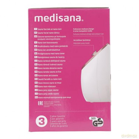 medisana DS 600 Nano-Ionen Gesichtssauna, Gesichtsdampfer für eine porentiefe Gesichtsreinigung mit UV-Technologie und Überhitzungsschutz, Timerfunktion und Abschaltautomatik