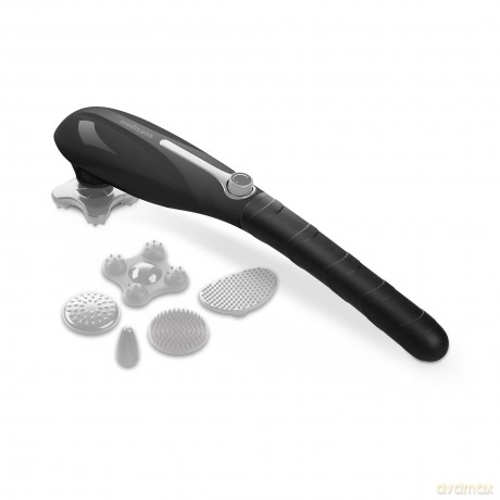 medisana HM 645 Handmassagegerät mit 5 Aufsätzen, elektrisches kraftvolles Klopfmassagegerät, Akupressur und Punktmassage, verschiedene Massageköpfe stufenlose Geschwindigkeitsregulierung
