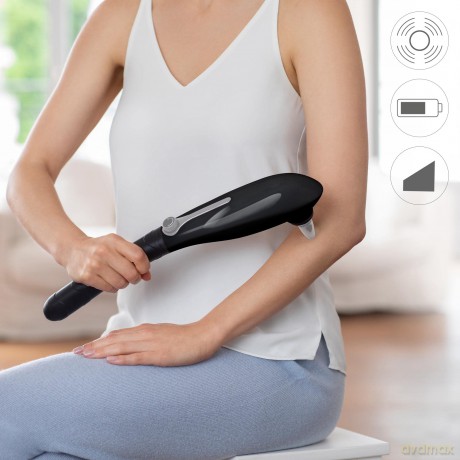 medisana HM 645 Handmassagegerät mit 5 Aufsätzen, elektrisches kraftvolles Klopfmassagegerät, Akupressur und Punktmassage, verschiedene Massageköpfe stufenlose Geschwindigkeitsregulierung