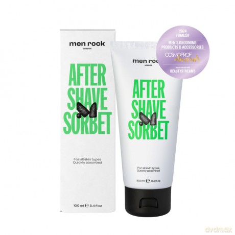 Men Rock After Shave Sorbet, Beruhigende und Feuchtigkeitsspendende Hautpflege für Normale bis Trockene Haut, 100 ml