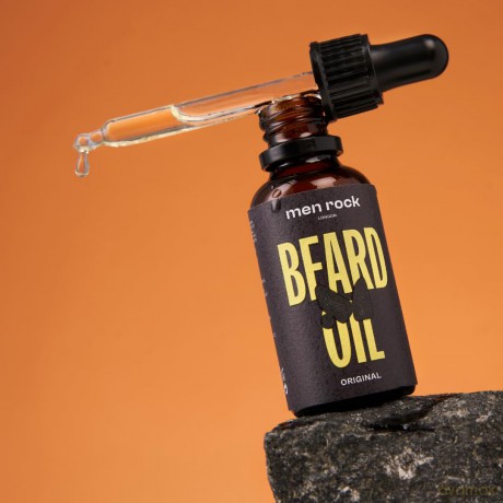 Men Rock Beardy Beloved Bartpflege Set für Männer mit Eichenmoos-Duft, 3-tlg. - Bartshampoo, Balm & Öl