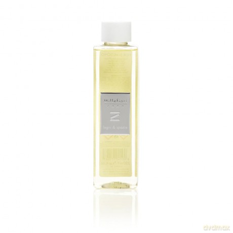 Millefiori 41REMLS Legni und Spezie Nachfüllflasche 250 ml für Raumduft Diffusor Zona, Plastik, Gelb, 3.8 x 0.4 x 16.5 cm