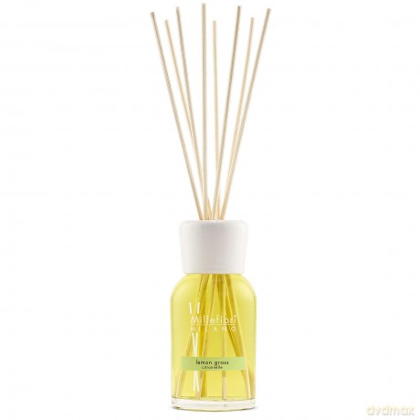 Millefiori 7DDLG Lemon Grass Raumduft Diffuser 250 ml Natural inklusive Stäbchen, Glas, Gelb, 8 x 30.9 x 7.6 cm