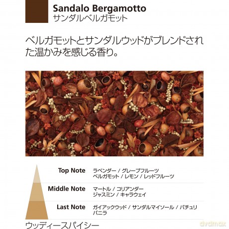 Millefiori 7DDSB Sandalo Bergamotto Raumduft Diffuser 250 ml Natural inklusive Stäbchen, Glas, Braun, 8 x 30.9 x 7.3 cm