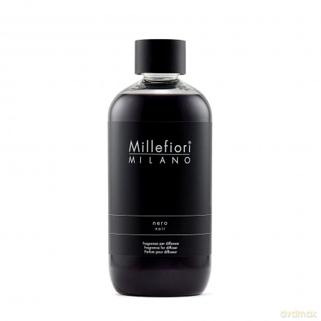 Millefiori 7REMNR Nero Nachfüllflasche 250 ml für Natural Raumduft Diffuser, Plastik, Schwarz, 6.4 x 5.7 x 13.7 cm