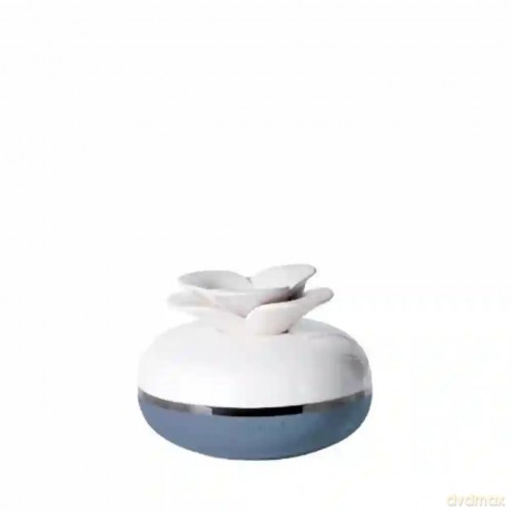 Millefiori Airdesign Diffuser Blume in der Farbe Light Blue, Fassungsvolumen ca. 130ml, Keramikaufsatz Blume für die Duftverteilung, 1BFLB