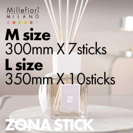 Millefiori Ersatzstäbchen für Diffuser 500 ml, Rattan, Natural, 5.9 x 36.7 x 1.2 cm