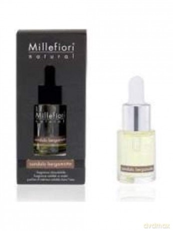 Millefiori Milano Aromalampenöl mit Pipette wasserlöslich Sandalo Bergamotto 7FISB