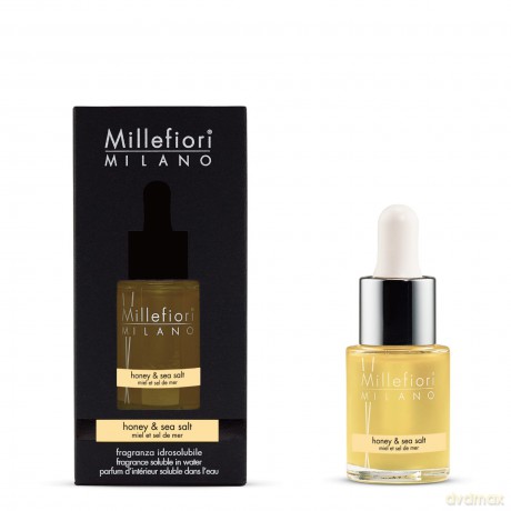 Millefiori Milano Duftdifussor mit der Duftnote Honey und Sea Salt mit 12 Balsaholzstäbchen 500ml, 7DIHS