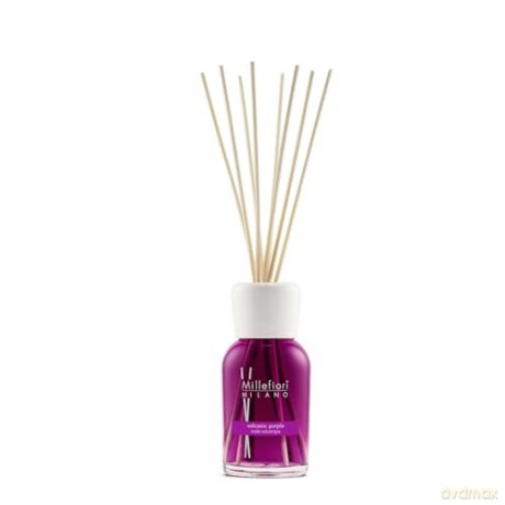 Millefiori Milano Duftdifussor mit der Duftnote Volcanic Purple mit 8 Balsaholzstäbchen 250ml, 7DDVP