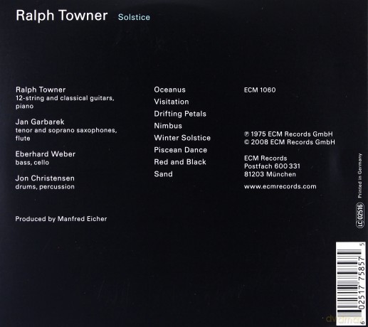 Ralph Towner: Solstice (Touchstones) (ecopack) [CD]