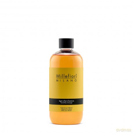 Millefiori Milano Nachfüllkonzentrat für Diffusor Legni e Fiori d'Arancio 500ml, 7.6 x 6.5 x 17.7 cm