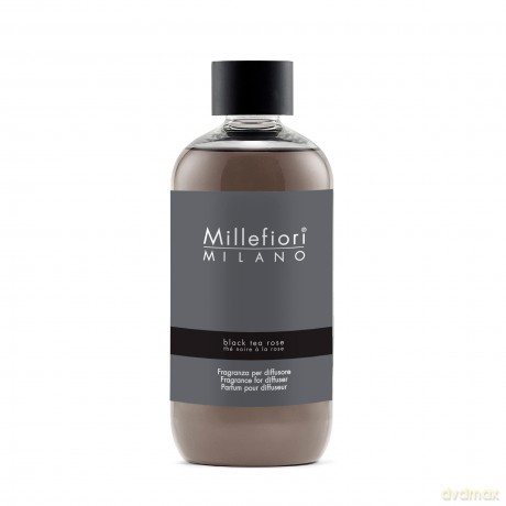 Millefiori Milano Refill Nachfüllflasche für Duftdifussor mit der Duftnote Black Tea Rose 250ml, 7REMBT, Mehrfarbig