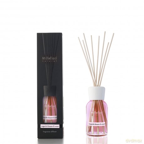 Millefiori Natural Diffusor Magnolia Blossom and Wood, Pink, 6 x 6 x 25 cm