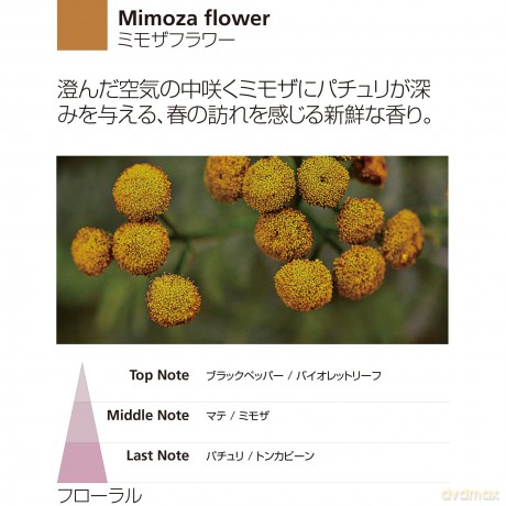 Millefiori New Selected Duftdifussor mit der Duftnote Mimosa Flower und 8 Balsaholzstäbchen 350ml, 22MDMR
