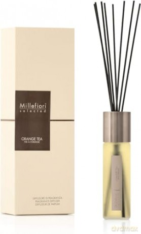 Millefiori New Selected Duftdifussor mit der Duftnote Smoked Bamboo und 7 Balsaholzstäbchen 100ml, 22PDSO