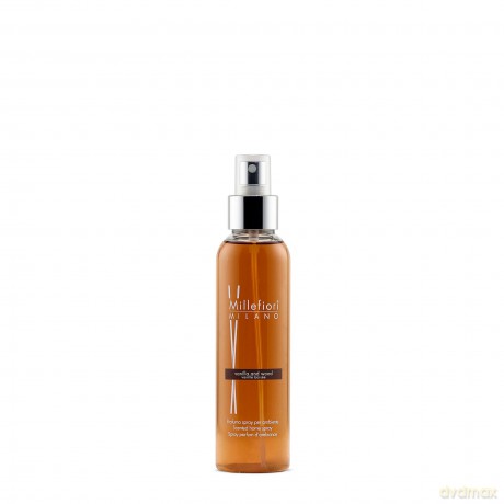 Millefiori Vanilla und Wood Luxuriöse Raumspray Natural 150 ml, Plastik, Orange, 4.3 x 3.4 x 16.7 cm