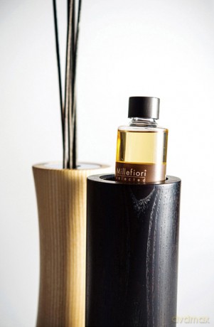 Millefiori Vaseförmigen Ellise Diffusor 250 ml Air Design inklusive Stäbchen, Natur Holz, 10.4 x 10.3 x 24.1 cm