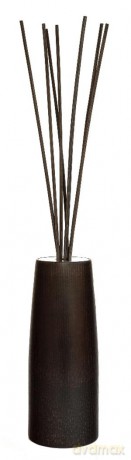 Millefiori Vaseförmigen Ellise Holz-Diffusor 250 ml Air Design inklusive Stäbchen, Dunkel Braun, 10.4 x 10.3 x 24.1 cm