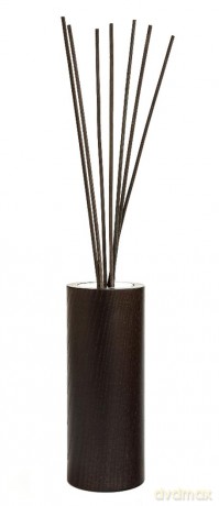 Millefiori Zylinderförmiger Holz-Diffusor 250 ml Air Design inklusive Stäbchen, Dunkel Braun, 14.3 x 10.3 x 24.1 cm