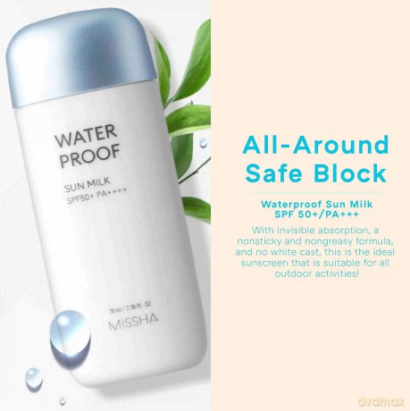 Missha All Around Safe Block Waterproof Sun Milk SPF 50+ PA++++ 70ml