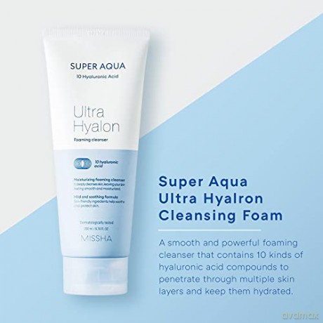Missha Super Aqua Ultra Hyalron Cleansing Foam, 200 ml