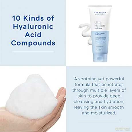 Missha Super Aqua Ultra Hyalron Cleansing Foam, 200 ml