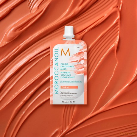 Moroccanoil Color Depositing Mask Sachet, Coral, 30ml