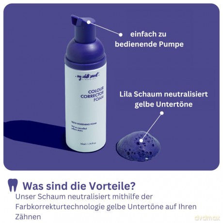 My white secret Farbkorrekturschaum zur Zahnaufhellung, V34, 50ml