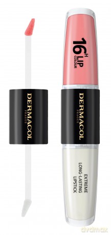 NEU Dermacol - 16-Hour Lip Colour, High Pigmentation Lip Gloss, Two-Phase Lip Gloss, Kiss-Proof Lip Make-up with Matte Finish and Shine, no. 12, Trouble free